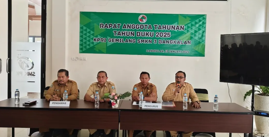 Rapat Anggota Tahunan (RAT) Koperasi Gemilang SMKN 3 Bangkalan